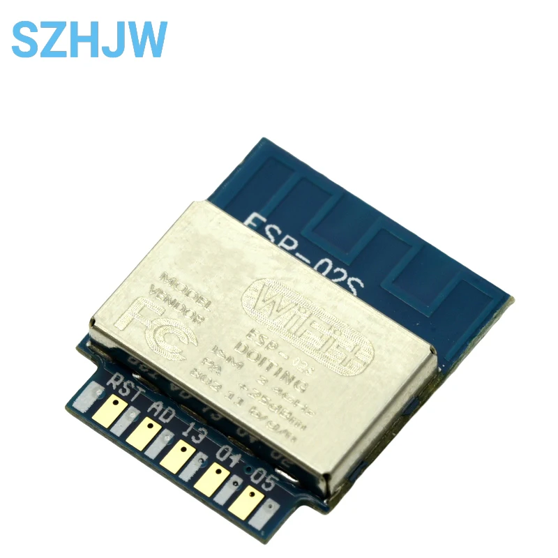 Módulo Wi-Fi ESP-02S, paquete de dedo dorado en serie, transmisión transparente inalámbrica ESP8285, Compatible con ESP8266