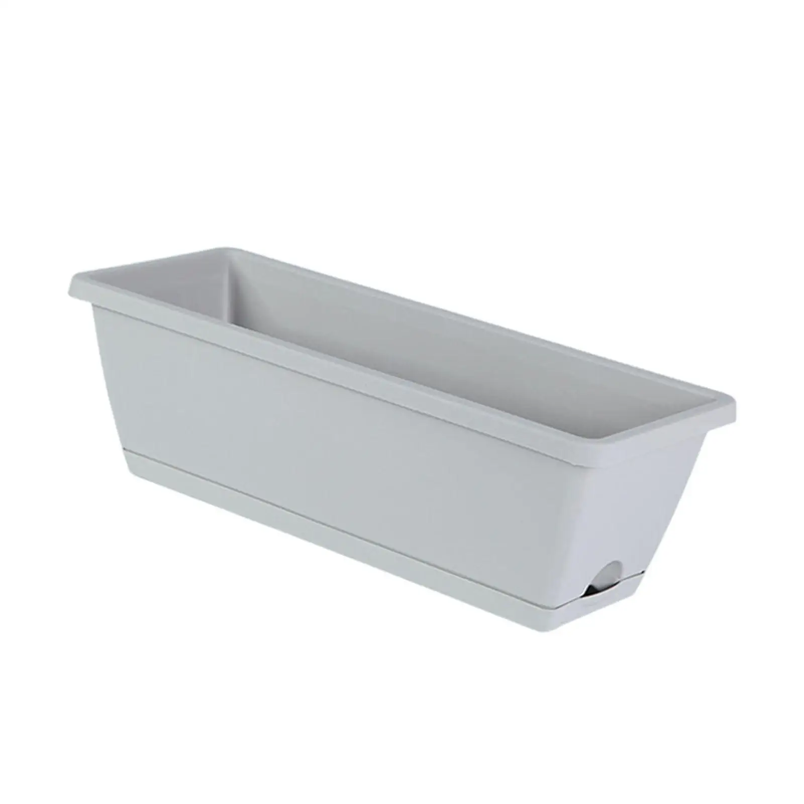 Plant Planter Flower Pots Rectangular Plastic Window Box Planter with Drainage for Home Garden and Vegetable Planting
