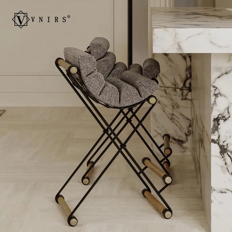 Design Luxury Bar Chair Cotton Decorative Piece Kitchen Outdoor Bar Stool Barstool Office Modern Sillas De Comedor Furniture
