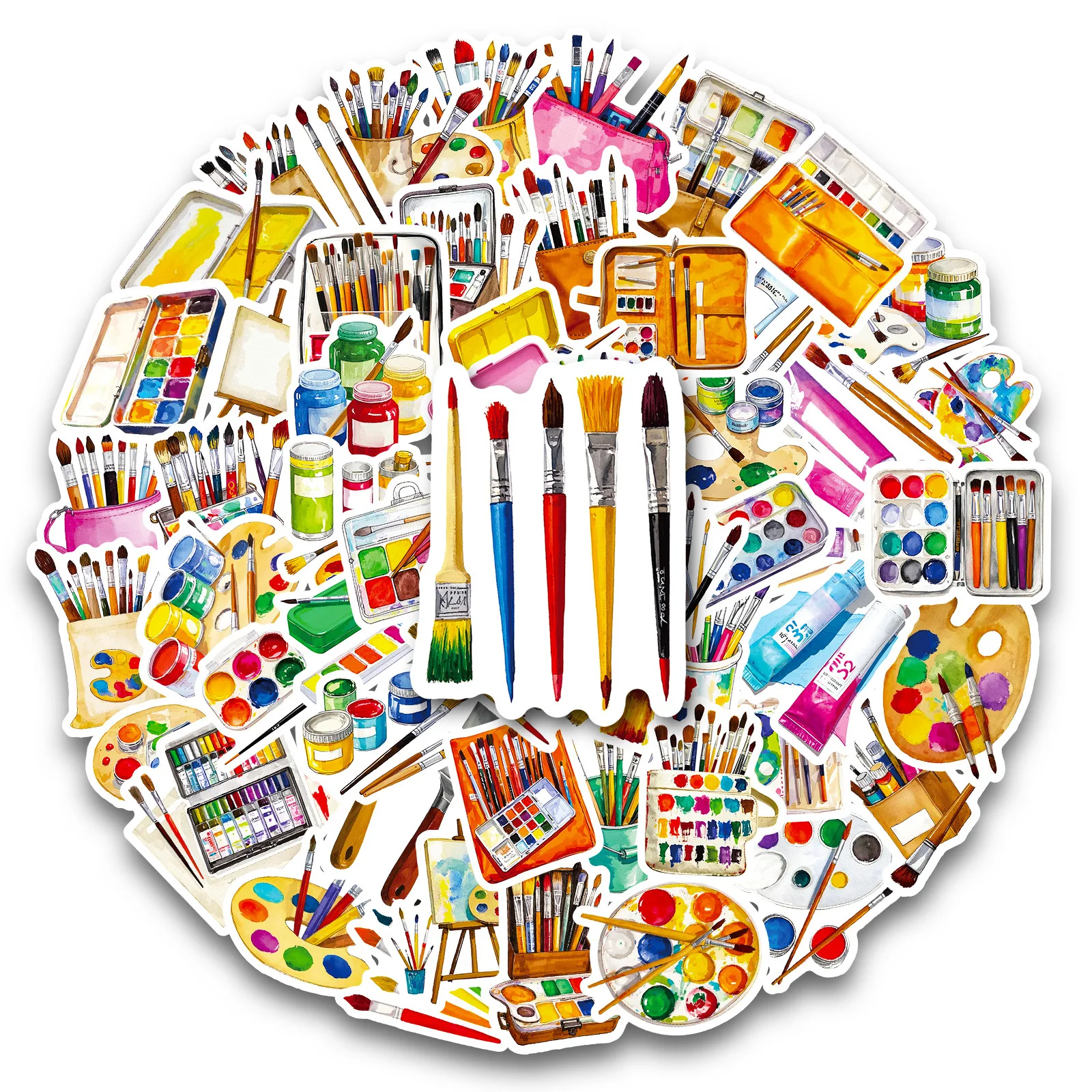 

56PCS Art Color Drawing Style Artistic Graffiti Stickers Decals for Kids Gift Laptop Luggage Motorcycle Car Decals Kids Toys