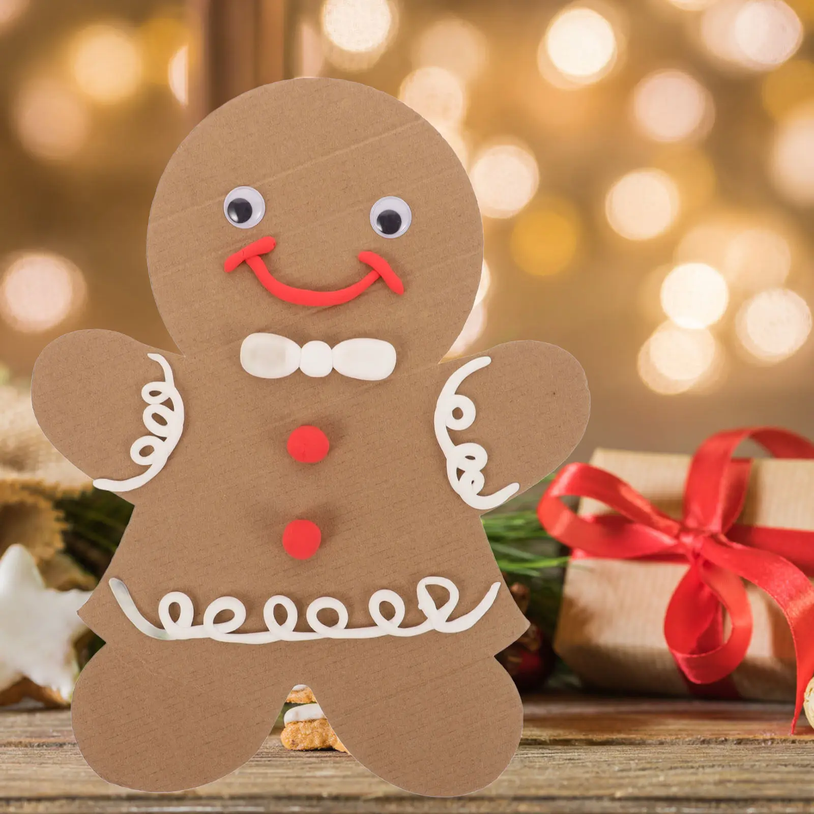1Set Gingerbread Man Cookies Painting DIY Craft Kit Christmas Decor Making Material Reusable Holiday Decoration for Kids Adults