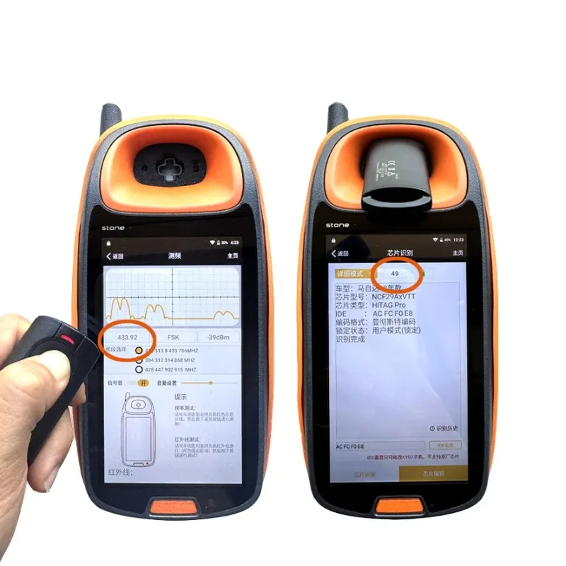 2 Button Motorcycle Remote Key Fob 433.92MHz ID49 SKEA71-03 Key Shell with Board Compatible with Yamaha NMAX V2 Aerox S V1 V2