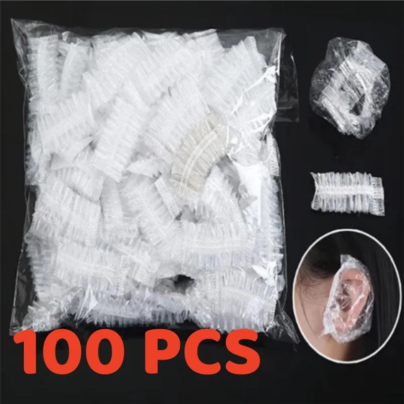 1-500 Stuks Wegwerp Haarverf Oorbeschermer Waterdicht Oor Cover Bakken Olie Wassen Douche Baden Kapper Kappers Schoonmaken Accessorie