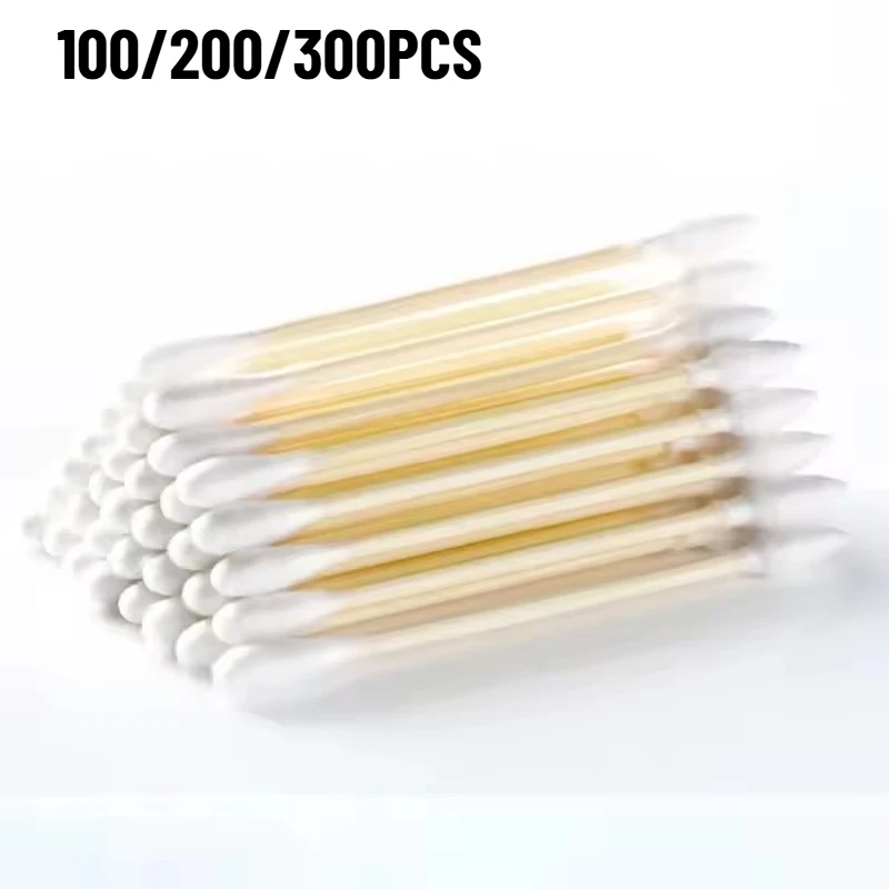

100/200/300PCS Disposable Double Head Cotton Swab Cleaning Cotton Swab For Daily Life Women Makeup Portable Cleaning Small Tools