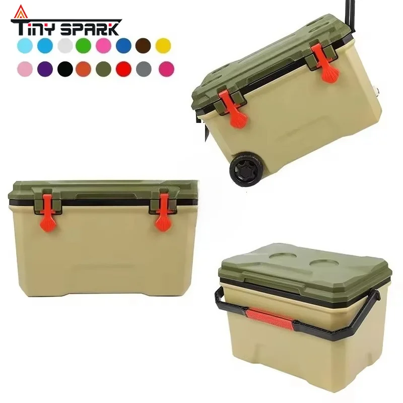 Customized Multi-functional Color Personalized Insulation Food Portable Camping Cooler with Wheels