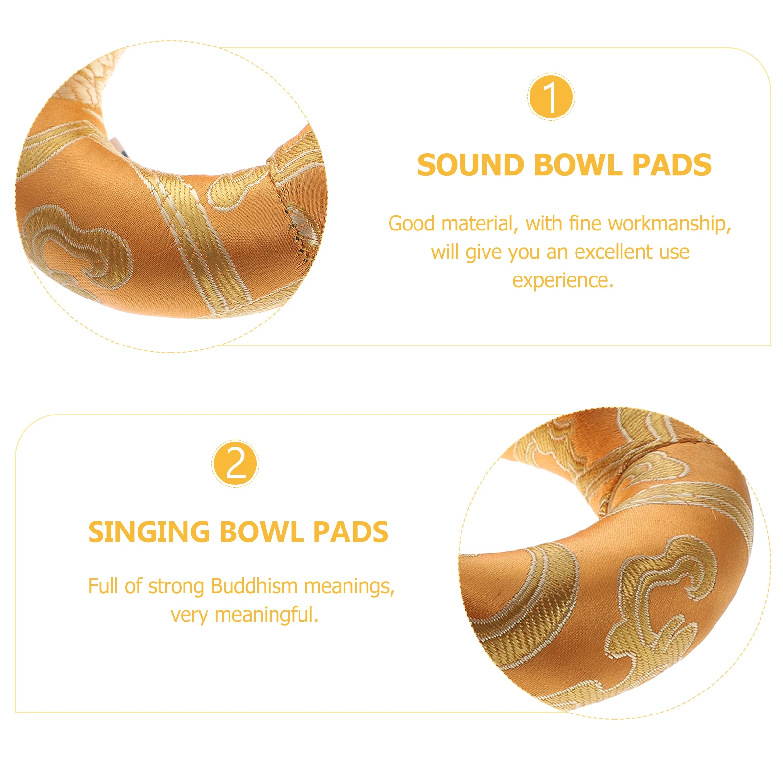 

2pcs Nepal Buddhism Sound Bowl Pads Premium Singing Bowl Cushions Portable Instruments Cushions For Meditation Buddhism