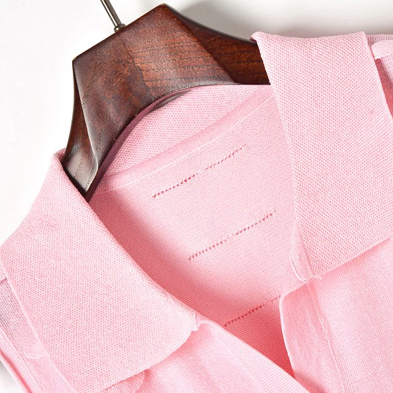 Summer New Women's Gold Thread 3D Lace Collar High Waist Dress Y2K High Quality Fashion Casual Sleeveless Knitted Dress