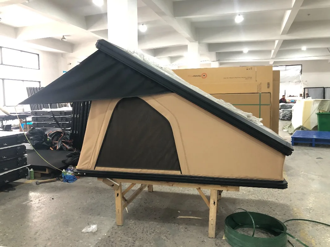 Manufacturer Supplied Outdoor Car Rooftop Tent Hard Shell 2-3 Person Aluminium Camping for Auto Roof Top High Visibility Product