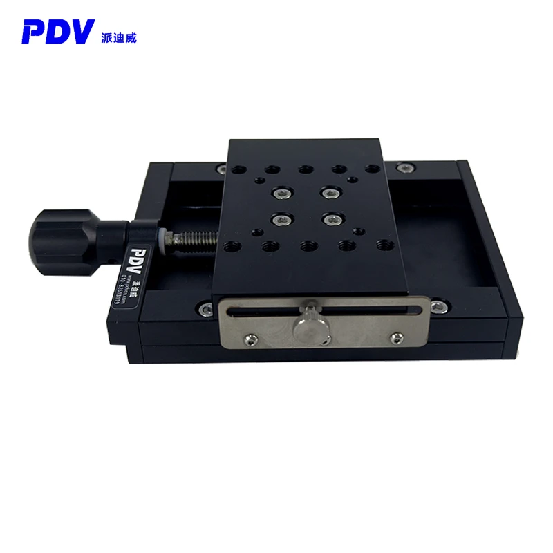 Asse X 50mm/100 millimetri di Viaggio Lineare Manuale Fase di Spostamento Piattaforma Ottico Tavolo Scorrevole PT-SD102P/102PS