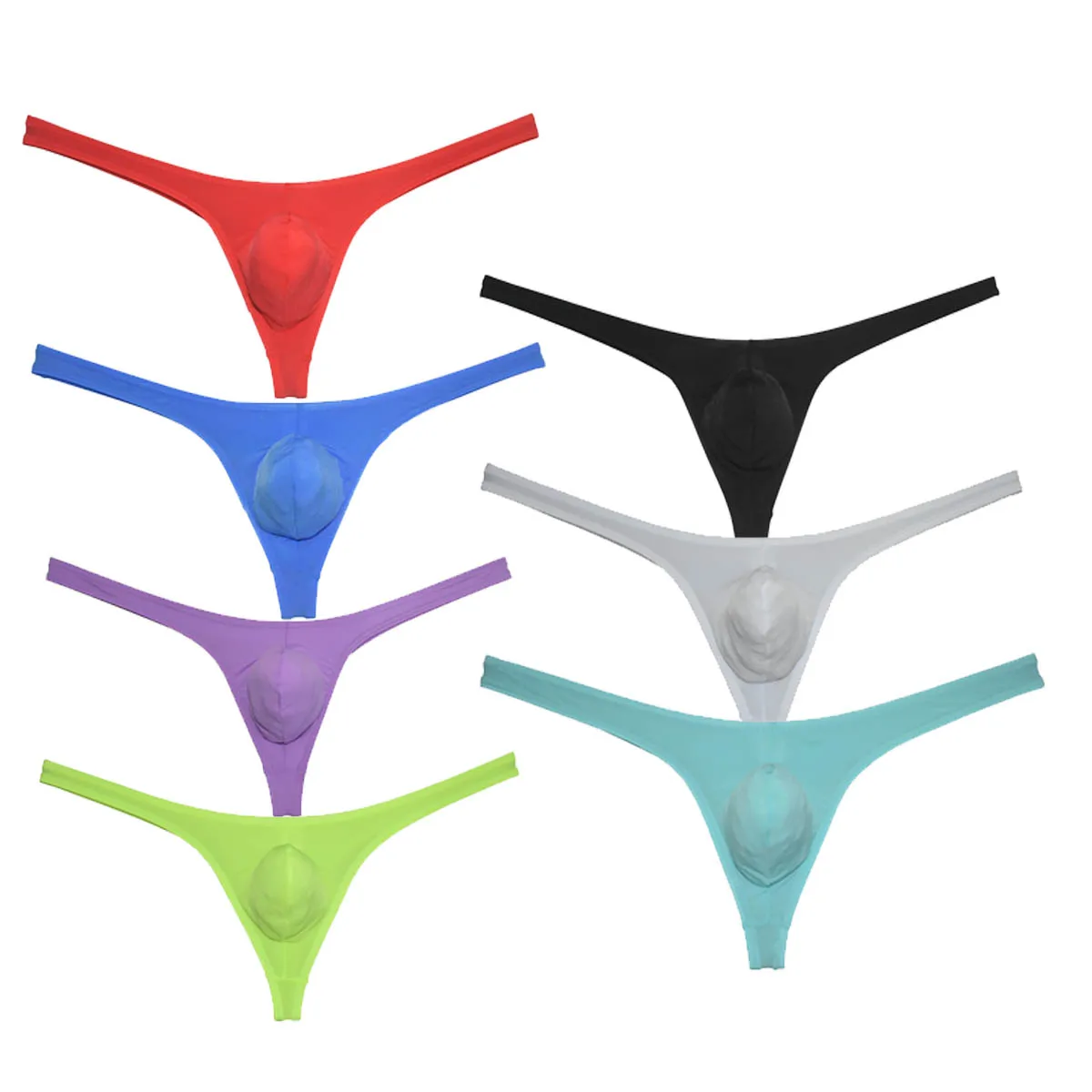 3PACK Mens G-strings Pouch Thong Mini Bikini Briefs Breathable Low Waist Micro Strings Underwear Jockstrap Soft Lingerie Panties