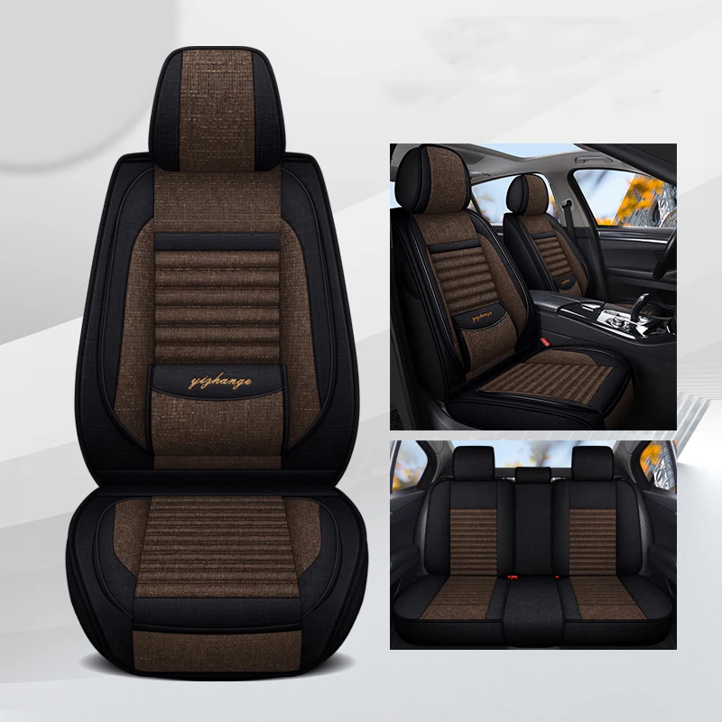 

1 фото чехлы на автомобильные сиденья для Ssangyong Actyon Sport Rexton Korando Nissan Versa Juke Rouge teana J32 Auto Accesorios Flax дышащий