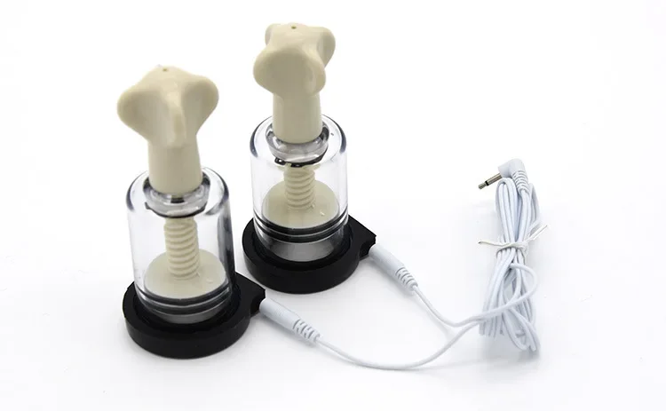 Potenciador de pecho al vacío, succionador de pezón/abrazaderas, estimulación eléctrica, juego sexual, masaje, juguete sexual, accesorios eróticos, descarga eléctrica