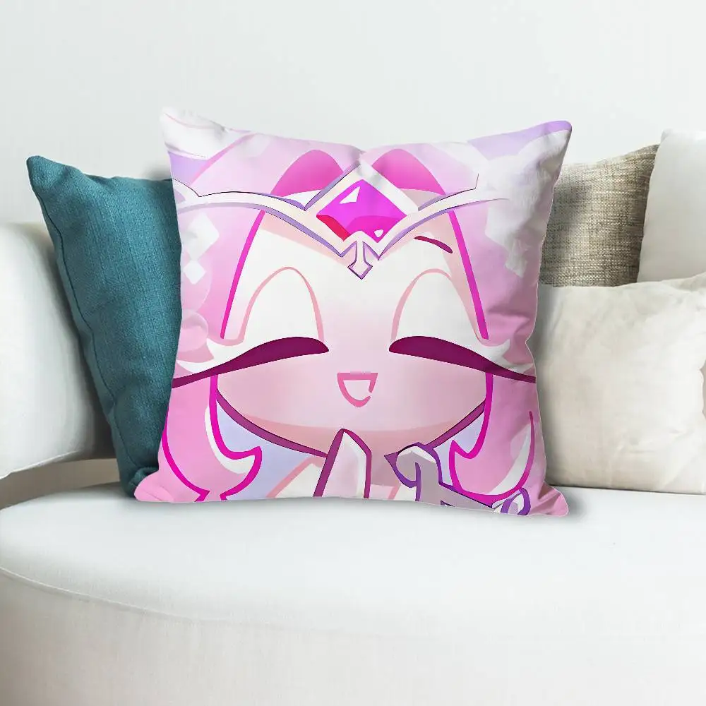 Cute E-Eternal Sugar C-Cookie Pillow Cases for Bedroom Living Room Sofa Home Decor Polyester Cushion Cover with Zipper
