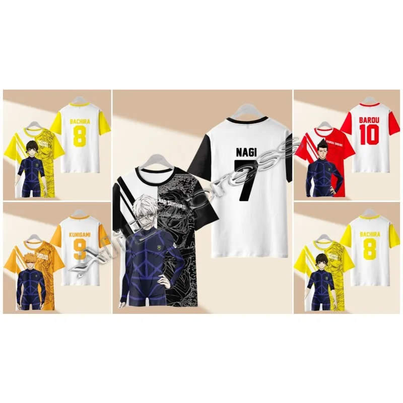

Men's and women's animated printed T-shirts, blue 3D printed fashionable streetwear ，2 pieces 10% off