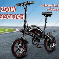 Electric Bike DYU D3F Folding 250W Motor 36V10AH Removable Battery Electric Bicycle Adult 14-inch Tire Outdoor Mobility E Bike