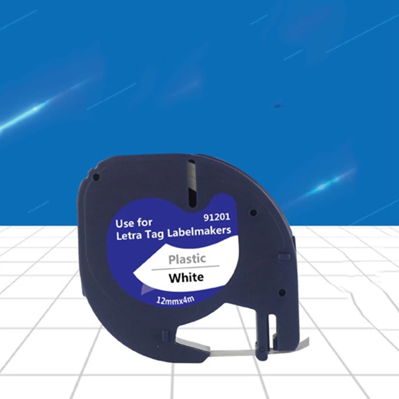 

Сменная лента для этикеток Dymo Letratag, 3 шт., черная на белом фоне, для этикетировочных машинок Letratag