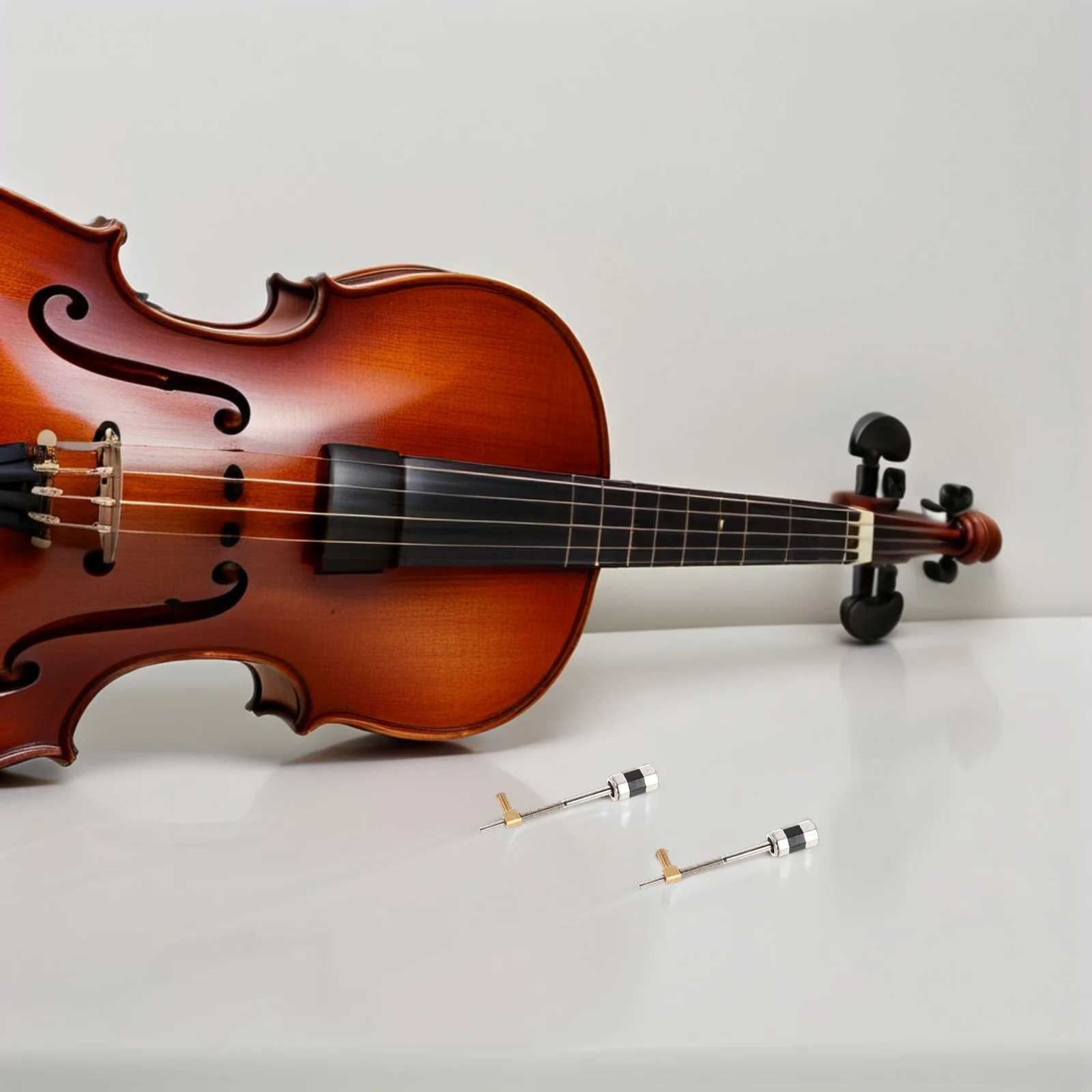

2 Pcs Violin Accessory Professional Accessories Metal Bow Screw Musical Equipment Parts