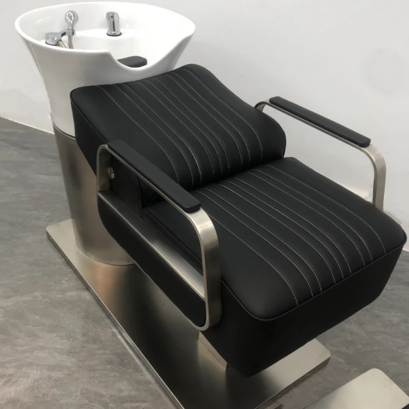 Shampoo Barber Washing Chair Online Celebrity High End Washing Chair Simple Black Muebles Para Salon De Belleza Furniture