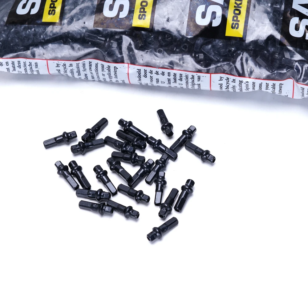 ECHTES SAPIM/Doble cuadrado bloqueo NIPPEL externa SCHWARZ se pudra 14G 16MM aluminio LEGIERUNG SCHWARZ