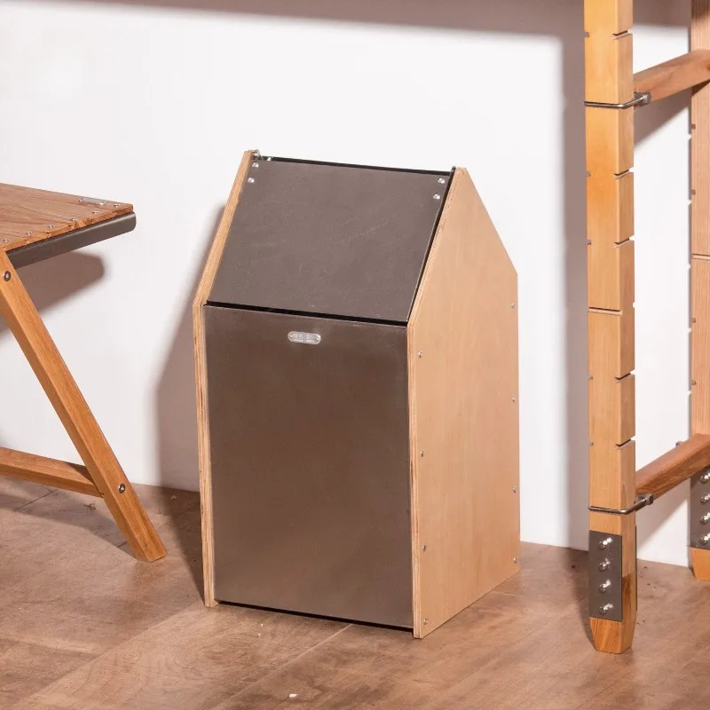 Shake Top Type Trash Can Luxury Trash Cans Stainless Steel Rectangular Litter Bins Large Capacity Bedroom Dustbin Home Cleaning