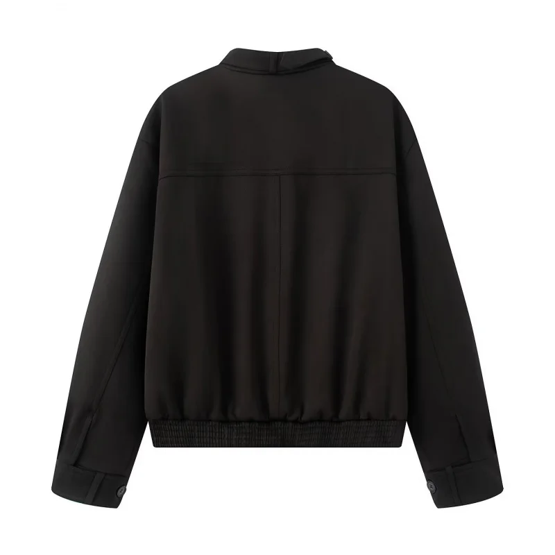 European and American Style New Fashionable Elegant Chinese Style Solid Color Textured Women's Button Jacket+Pants Suit