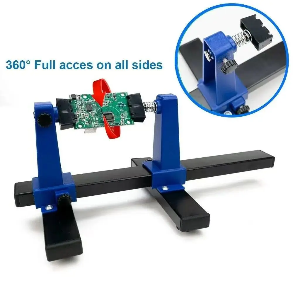 

0-200mm Adjustable PCB Holder 360 ° Rotation Printed Circuit Board Jig Soldering Assembly Stand Clamp Repair Tools