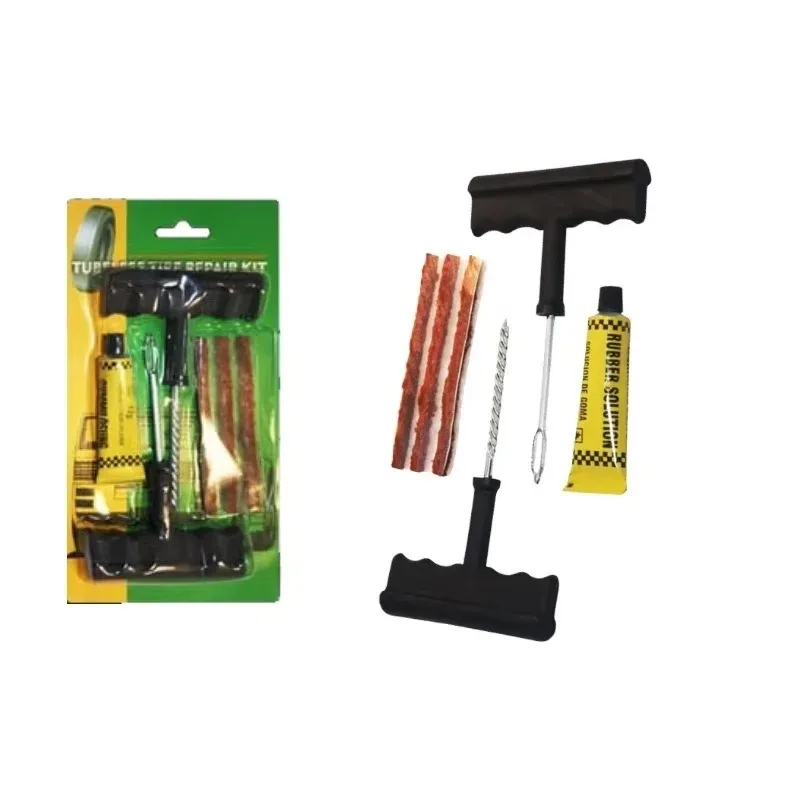 

Car Tire Repair Tool Kit with Rubber Strip Tubeless Tire Puncture Bolt Plug Set Motorcycle Truck Vacuum Tire Repair Tool
