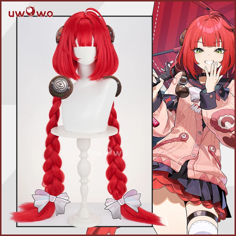 

UWOWO Ukinami Yuzuha Wig Game Zenless Zone Zero ZZZ Ukinami Yuzuha Cosplay Wig Red Hair Long Hair Halloween Wig