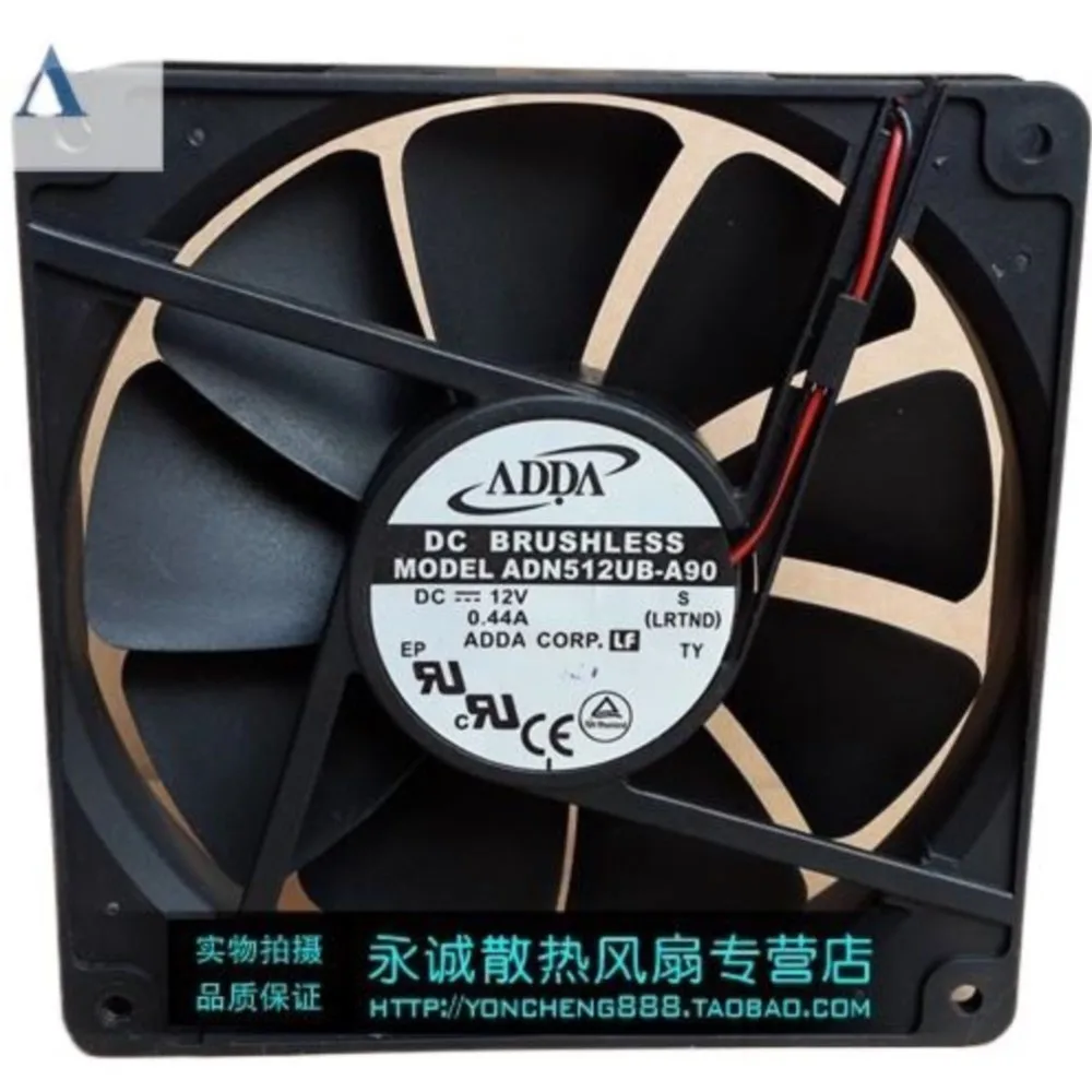 

135x135x25mm cooling fan FOR ADDA ADN512UB-A90 13525 12V 0.44A 13.5cm dual ball bearing chassis fan