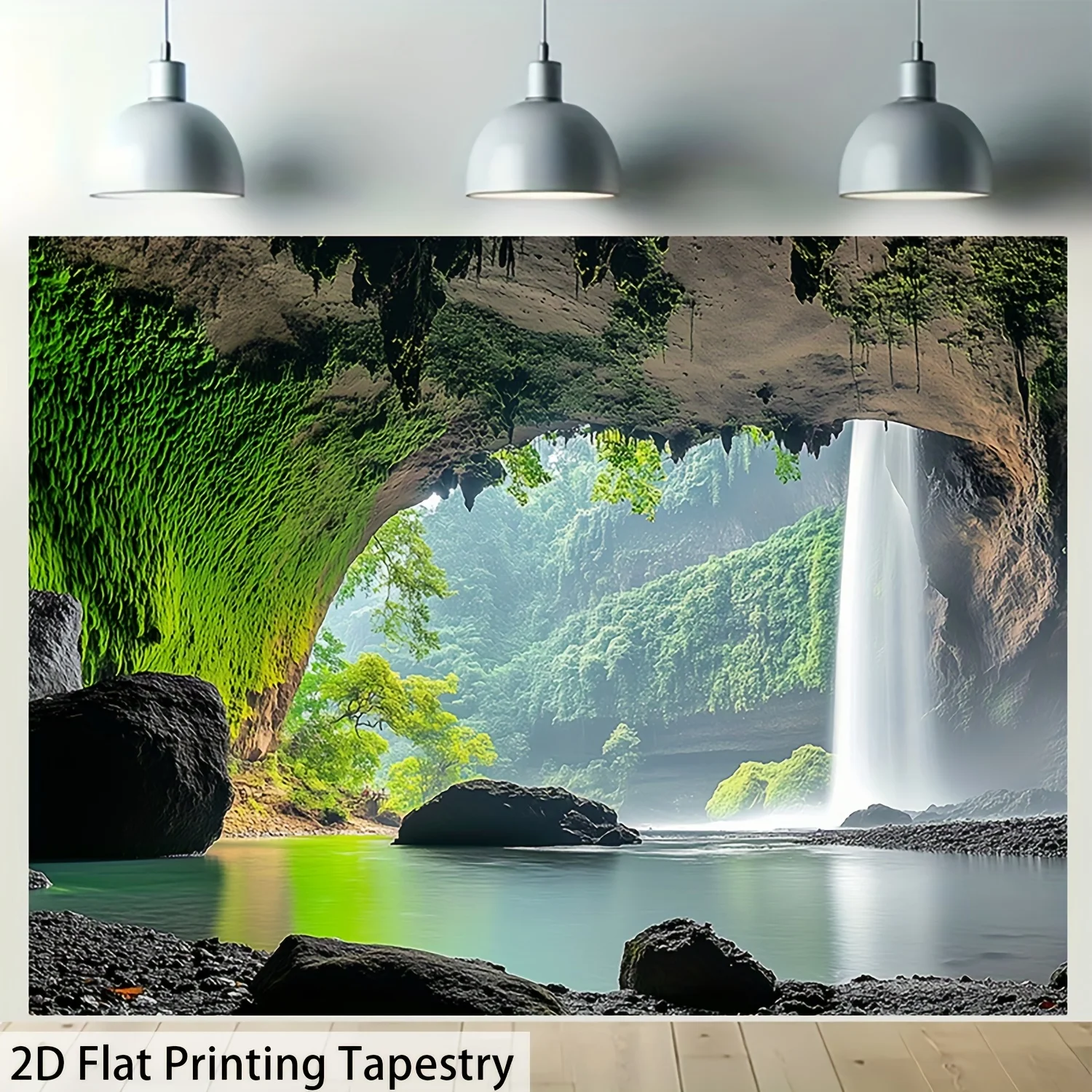 Majestic Waterfall Cave Tapest - огляд і ціна Home Decor Under 100