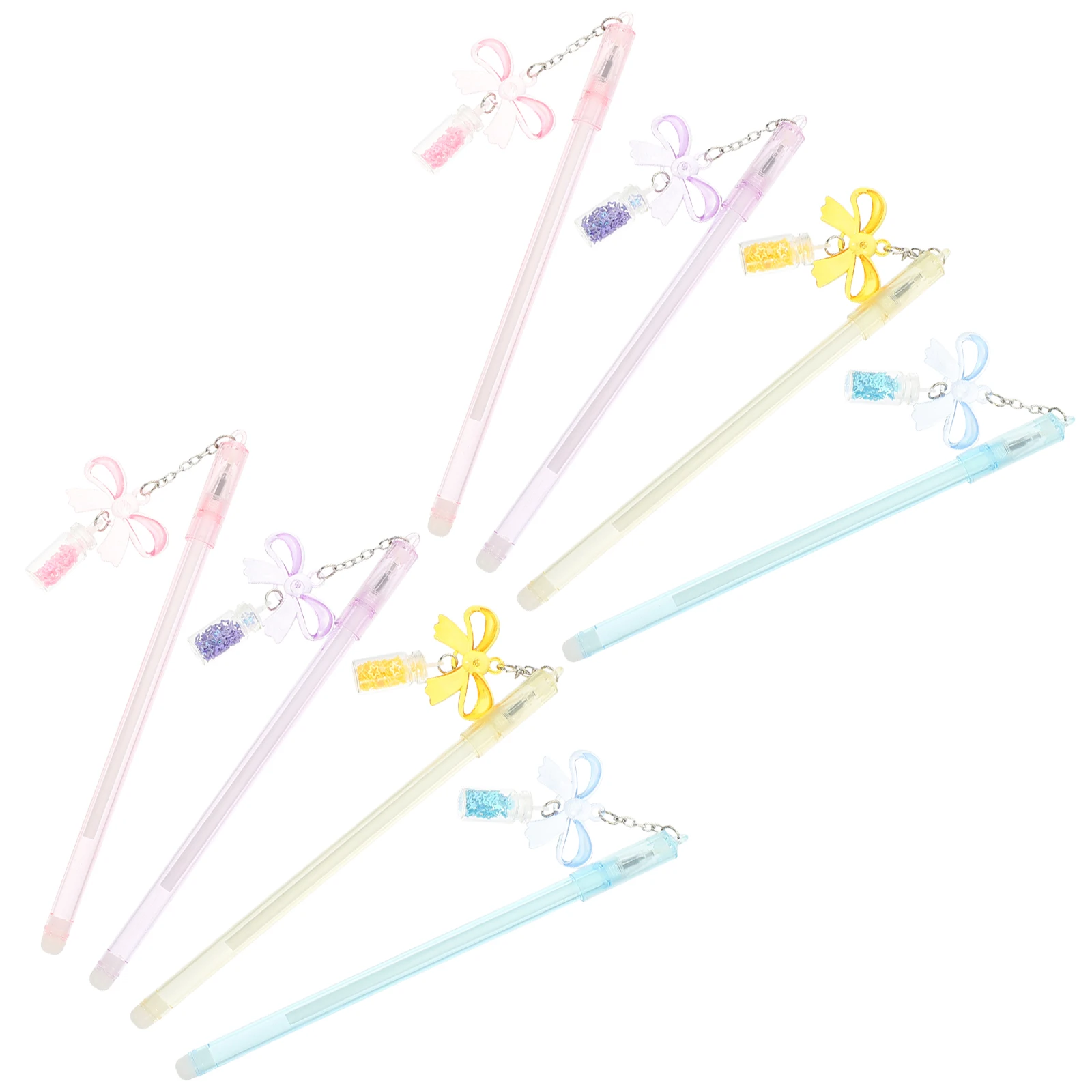 

8pcs Butterfly Rafting Bottle Shaped Cute Cartoon Gel For Kids Portable Writing Tool School Stationery Gift Student Signature