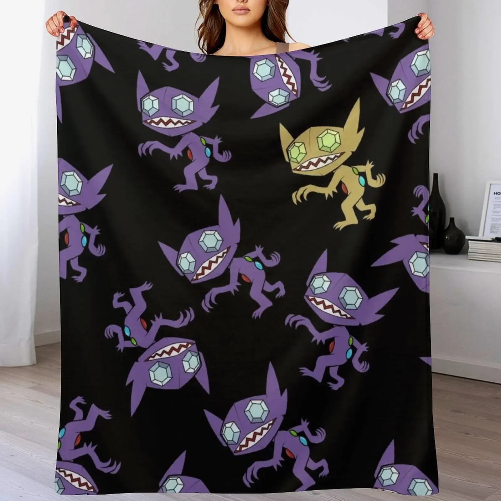 

Sableye Pattern Throw Blanket anime Large Weighted Comforter Blankets