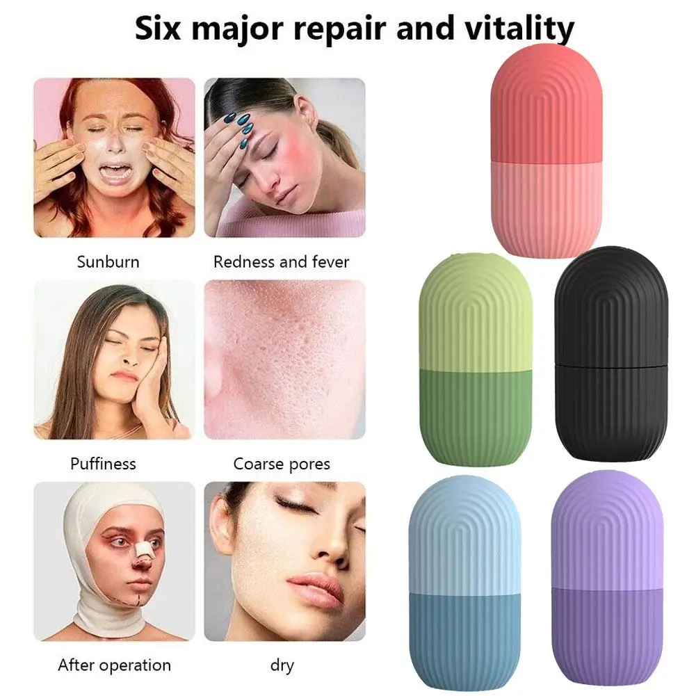 1pcs Silicone Cube Tray Mold Face Beauty Lifting Ice Face Tool Contouring Acne Eye Skin Massager Roller Ball Summer Care