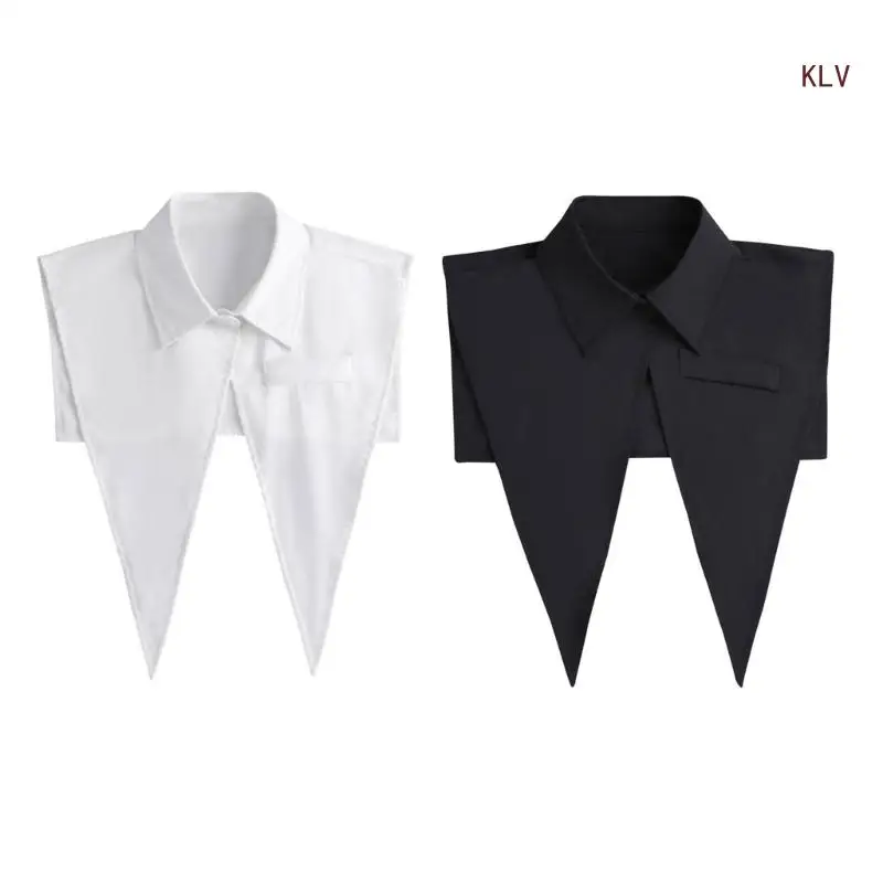 

Fashion Lapel Faux Collar Decorative Collars for Dress Removable False Collar Women Half Shirt Top Blouse Collar