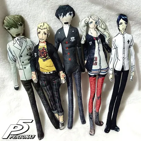 Game Persona Amamiya Ren Ryuji Sakamoto Yusuke Kitagawa Anne Takamaki Akechi Goro Cosplay Doll Plush Stuffed Dolls Figure Props