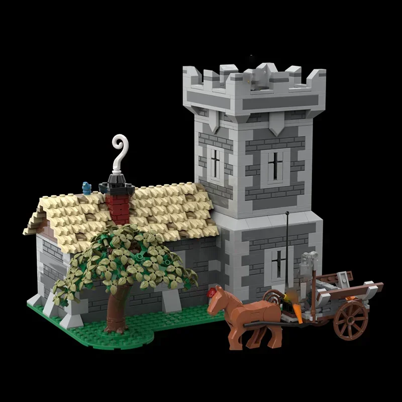 

Moc Building Blocks Blacksmith Castle Model Bricks DIY Assembly City Street View Model Set Toys Gifts Construstion Holiday