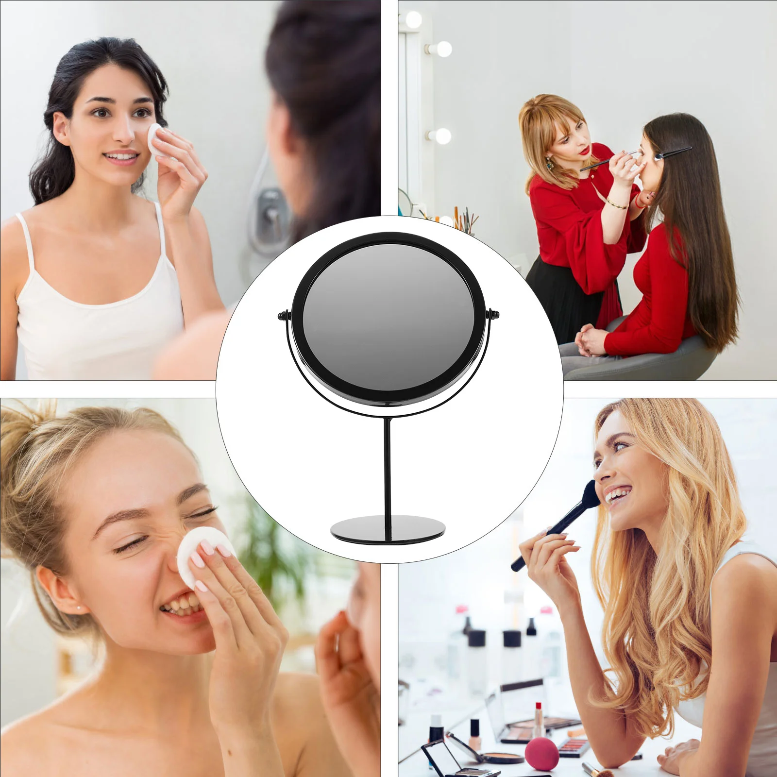 

Desktop Mirror Rotating Metal Makeup Mirror For Bedroom Dresser Vanity Tabletop High-Definition Lightweight