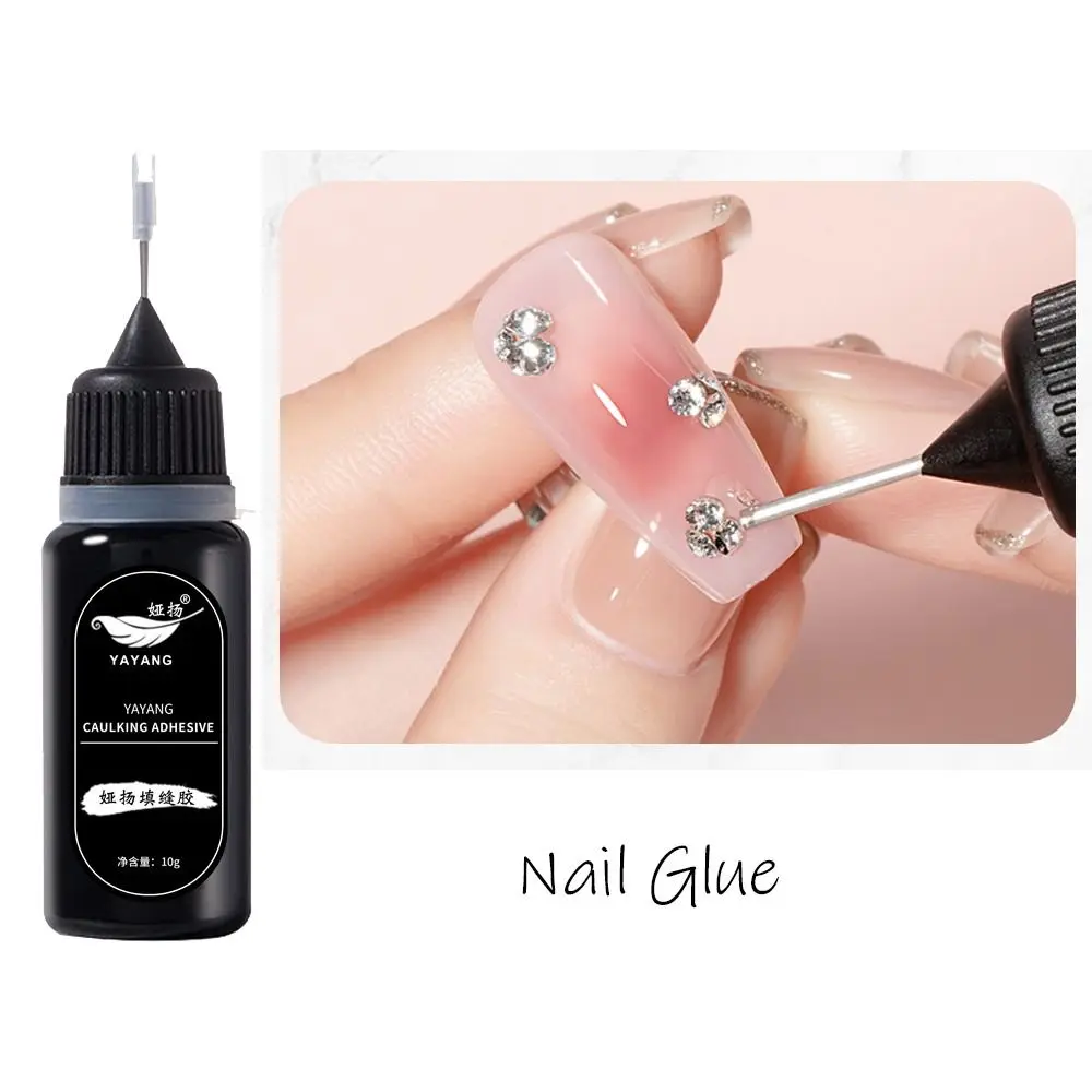 Nail Rhinestone Adhesive Glue Stick 3D Decoration Tranparent Sticky Gel Glue Gel UV LED 10g Nail Glue Jewelry Accessory