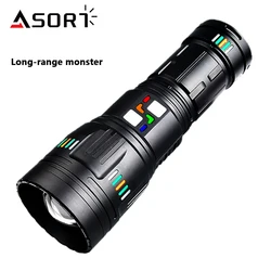 High Power Long Range LED Flashlight USB Rechargeable Lamp Zoom Powerful Waterproof Torch Best For Outdoor Camping Hunting