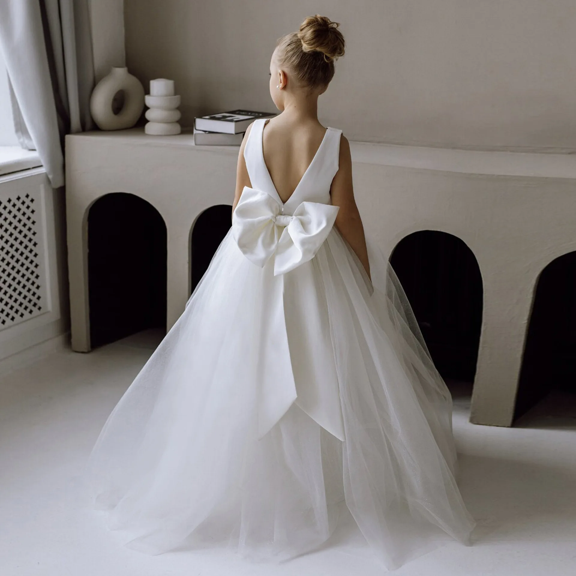 

Children's evening dress birthday party model piano host performance flower girl wedding princess dress