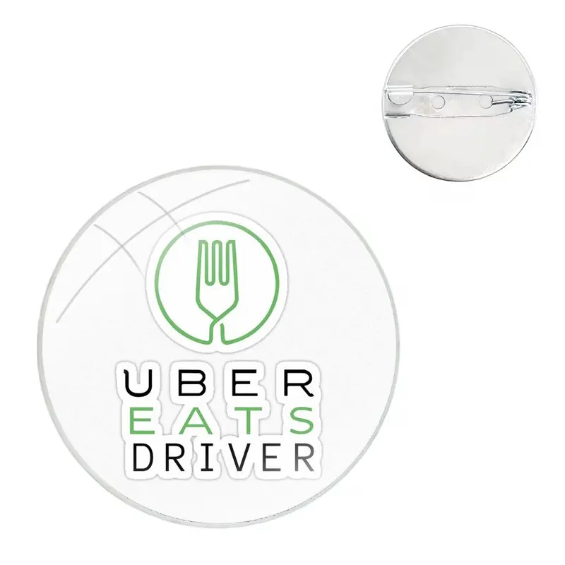 Uber come el conductor de entrega, alfileres verticales clásicos, insignia, broches de Metal para ropa, mochila, regalo de decoración