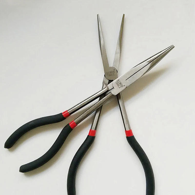 1PCS Multifunctional Fishing Pliers Curve Straight Long Handle Carbon Steel Gripper  Alicate  Pince Multifonction Pliers