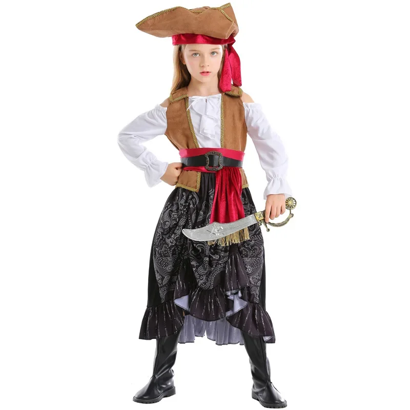 

Cosplay Pirate Children's Little Captain Costume For Halloween