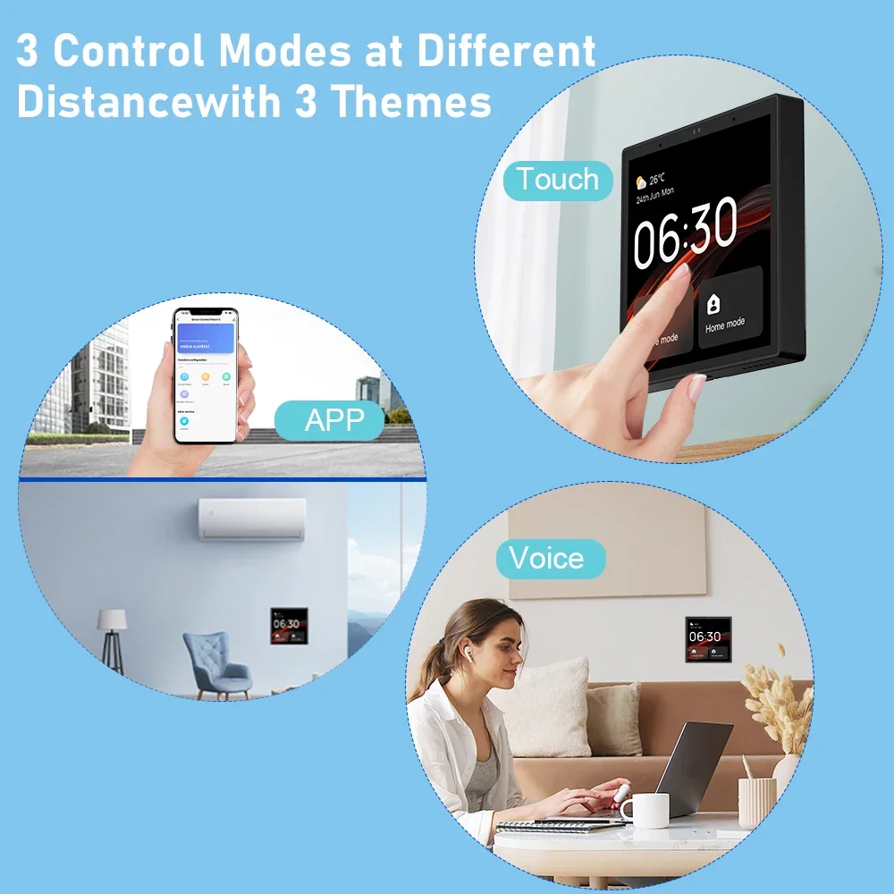 Tuya Wifi Smart Touch Screen Center Control Panel Voice Control Alexa Built-in Zigbee Gateway Built-in For Intelligent Scenes