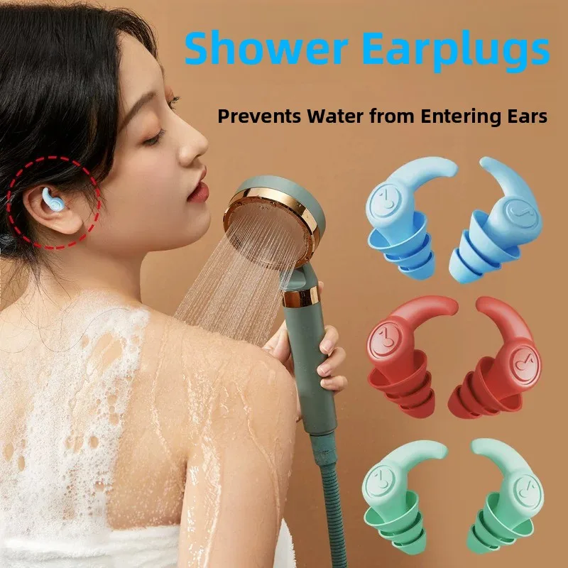 Bathing Swimming Earplugs Waterproof Ear Covers Prevent Water in Ear Ear Protection Ear Muffs Headphones for Shower And Diving