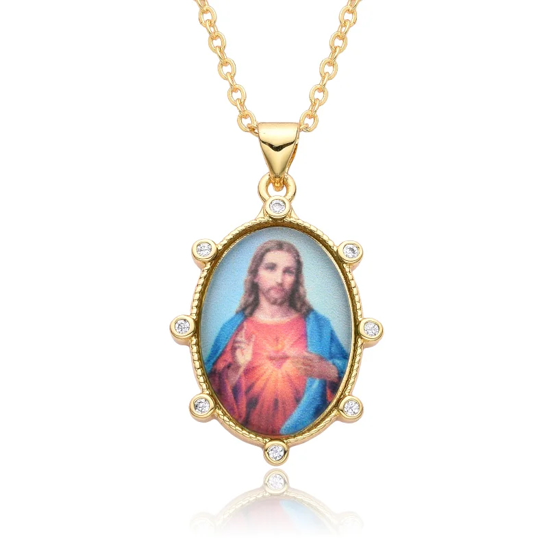 

Vintage portrait pendant, Virgin Mary necklace, jewelry necklace pendant, gift to friend