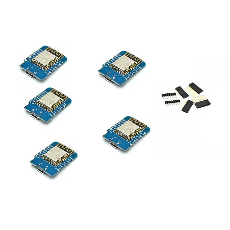 5 Pcs ESP8266 ESP-12F NodeMcu Mini D1 Module WeMos Lua WiFi Internet Development Board for WeMos D1 Mini