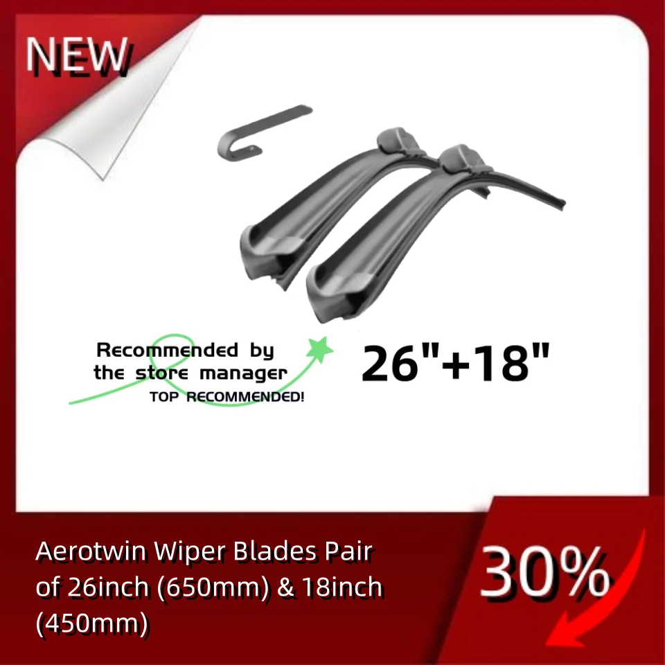 

Hight quality Aerotwin Wiper Blades Pair of 26inch (650mm) & 18inch (450mm)