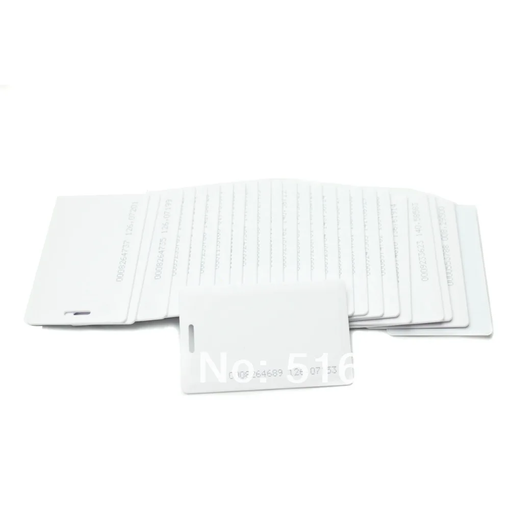 25pcs/lot 1.8mm RFID 125KHz Entry Access EM Cards ID Card RFID White Card for Access Control Time Attendance