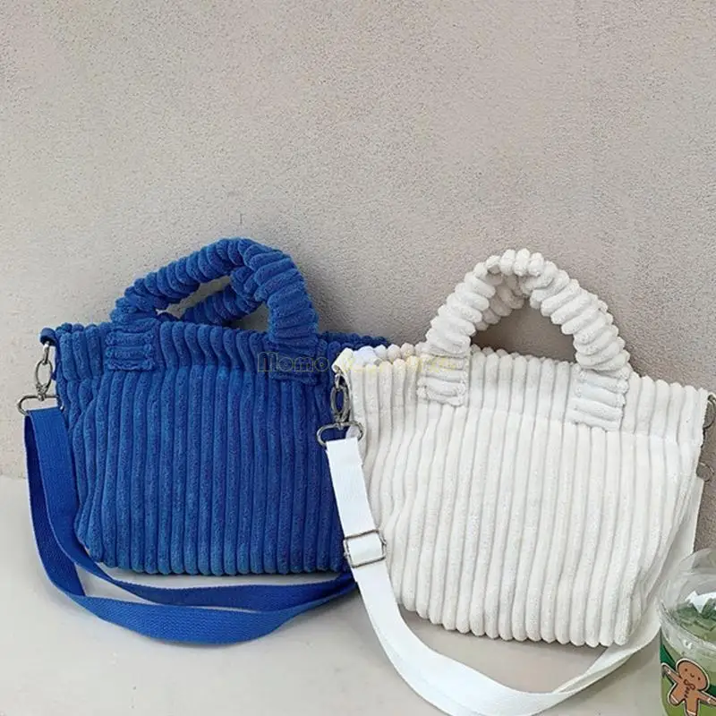 

X90D Women Girl Corduroy Shoulder Bag Winter Autumn Soft Comfortable Crossbody Bags